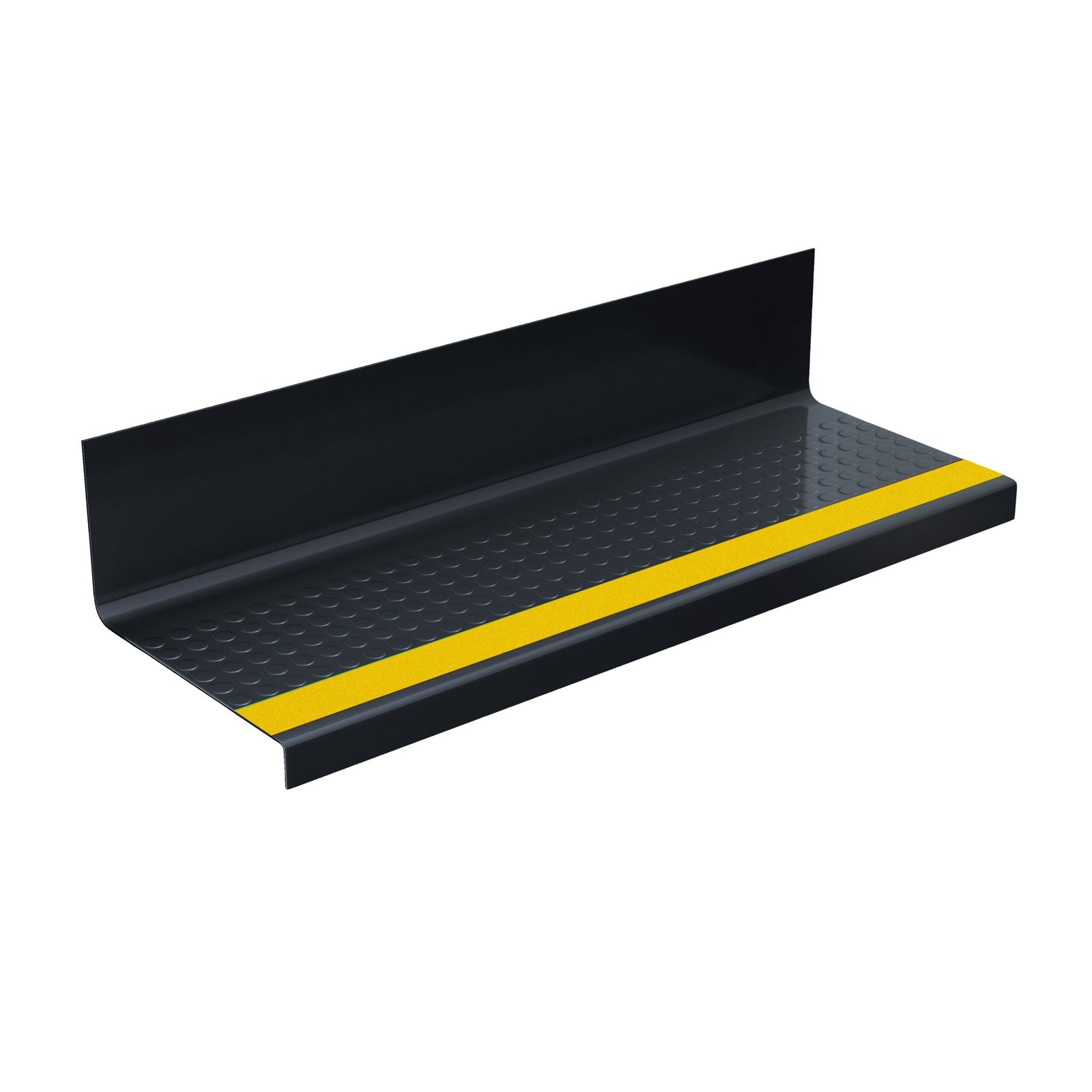 One-piece stair tread and riser section with carborundum insert