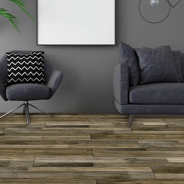 Floortress plank flooring, Forward colorway, in a seating area