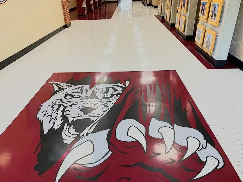 Commercial flooring installation in a school and campus — Baptist Hill High School — by Yorkshore